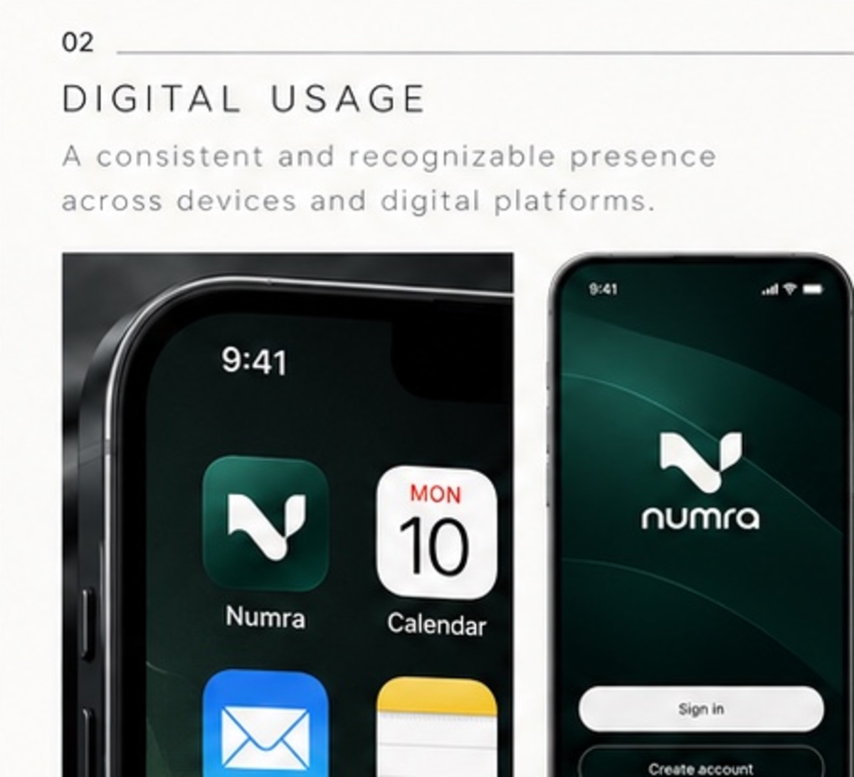 Numra digital product on phone