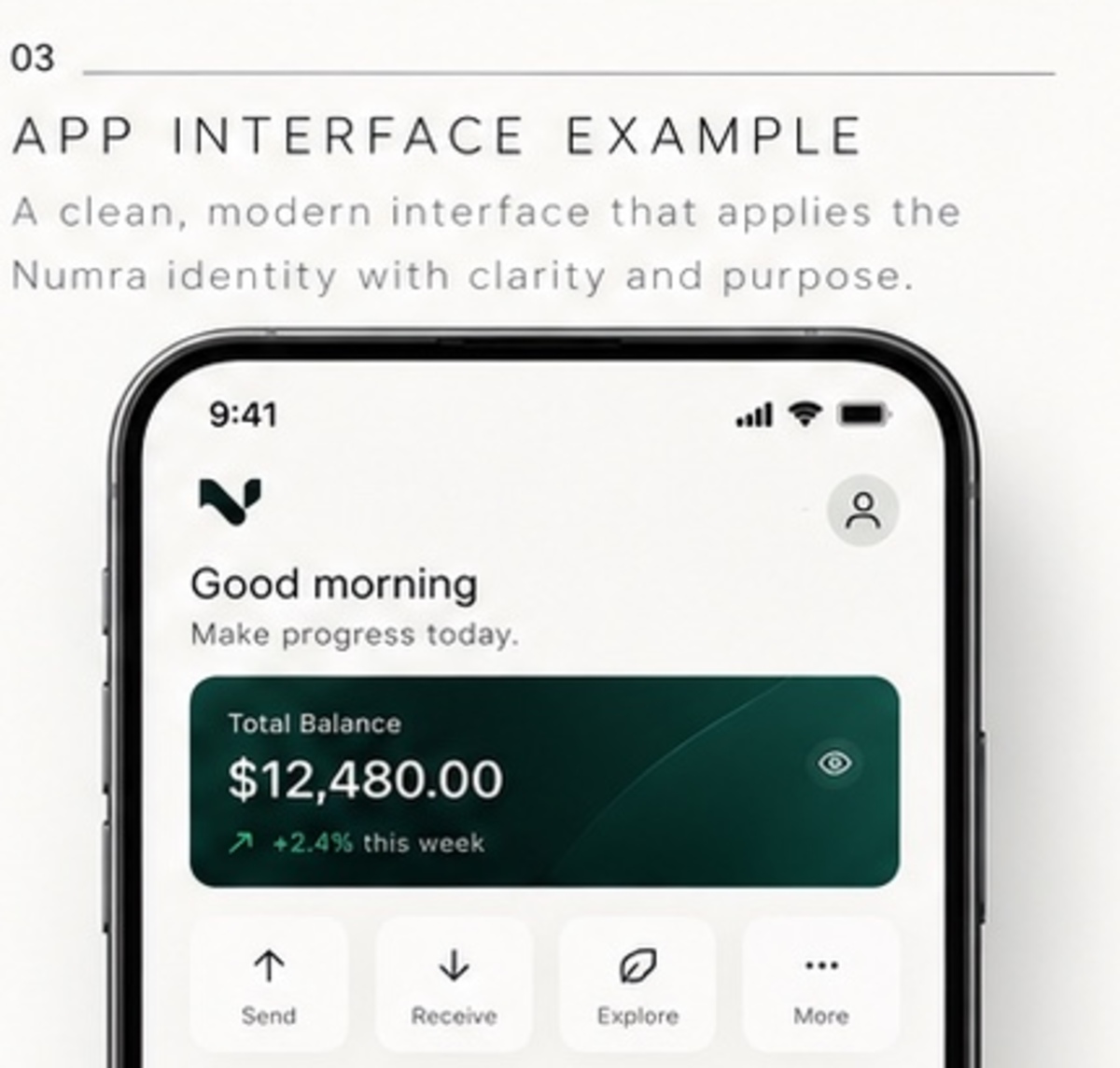 Numra mobile interface